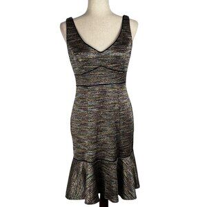 Like new! Donna Morgan Metallic Knit Fit & Flare Dress – Size 2